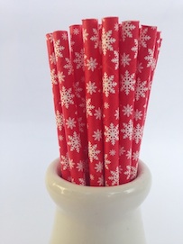 Red Snow  - Paper Straws
